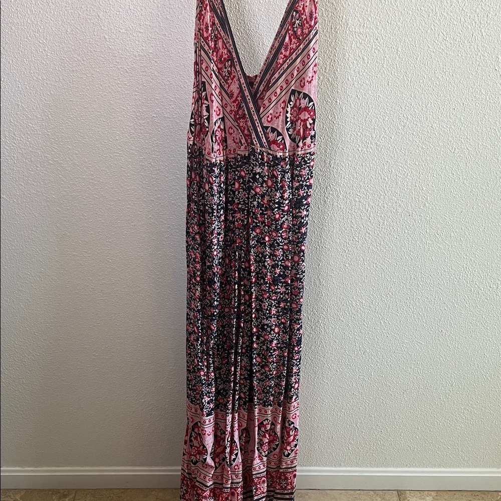 Floral jumper with Pink and Blue Pattern